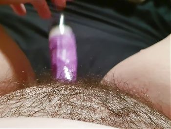 Sexy BBW Slut Masturbates The Extreme Hairy Pussy
